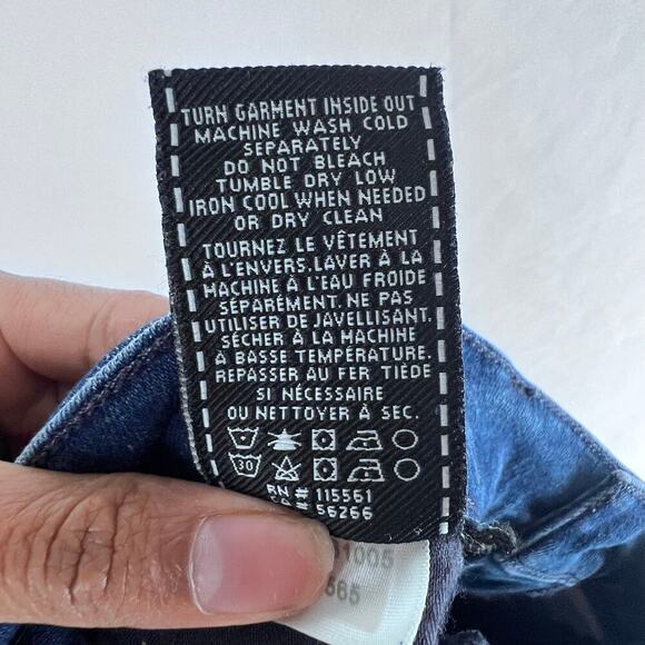 7 For All Mankind The Ankle Skinny Raw Hem Mid-Rise Women's Jeans Size 27 - Picture 9 of 9